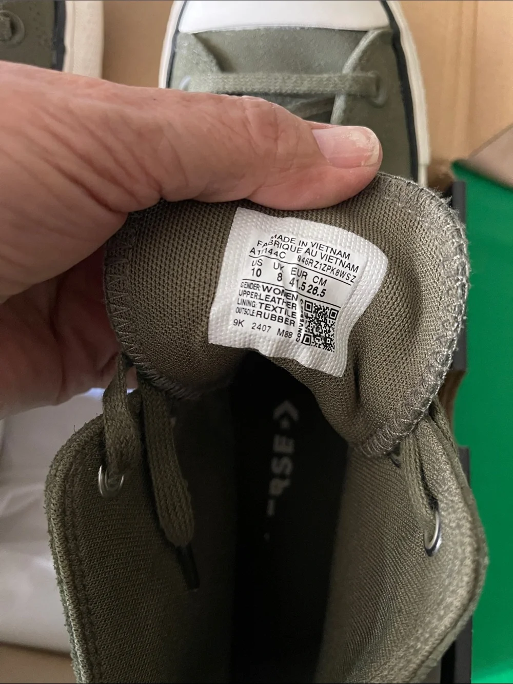 Converse Kids High Top Sneakers - Olive